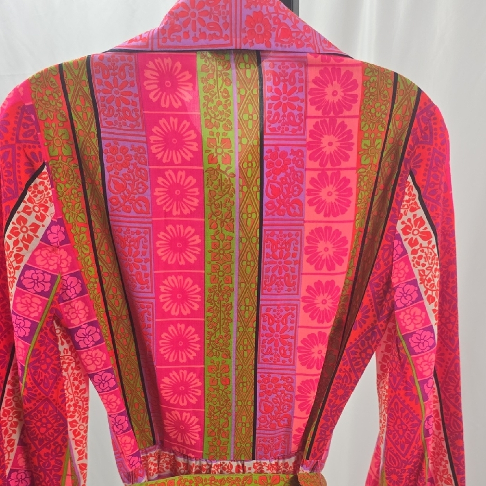 Vintage Alex Coleman Vibrant Button Down Dress - Picture 10 of 11